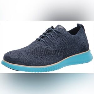 Cole Haan Dark Blue Knit Sneakers with Light Blue Sole, Like New, Sz 11